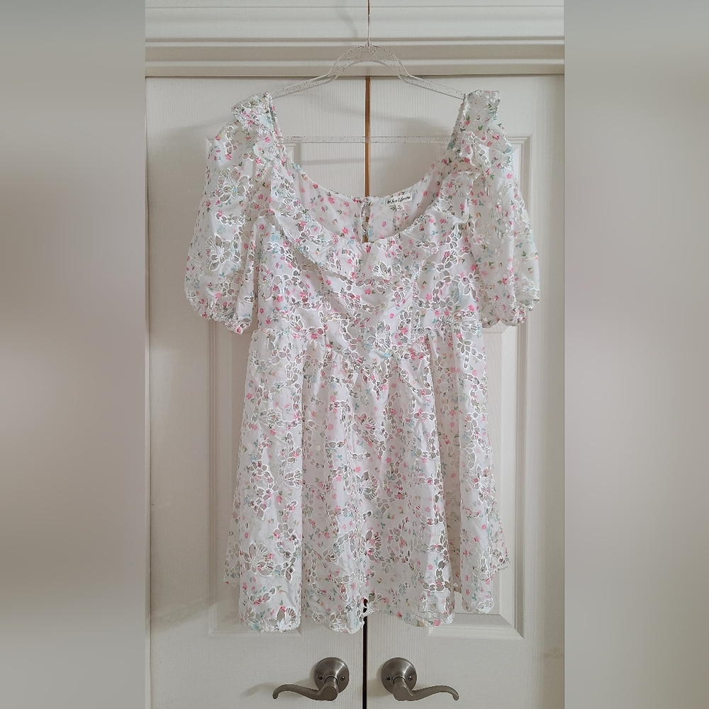 For Love And Lemons Magnolia Floral Mini Dress